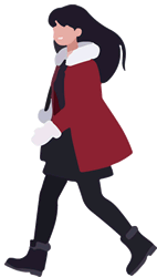 冬天女孩走路.gif